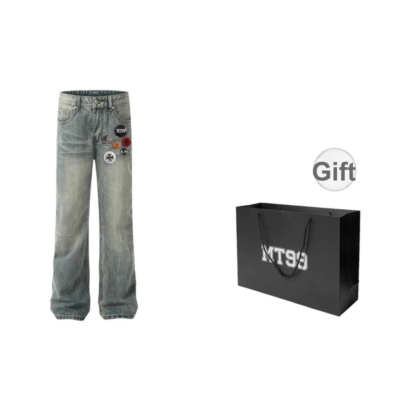 MT99 Jeans Unisex Light Blue