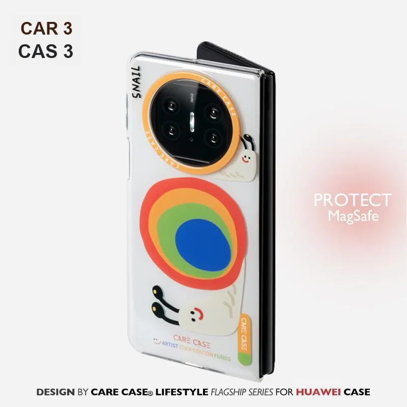 CARECASE TPU Material Creative Print Collection Magnetic Phone Case Compatibility With Huawei Mate X5-3