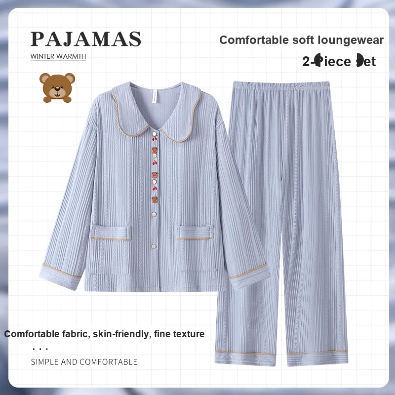 Maultiay Pajama Set Women's Blue-1