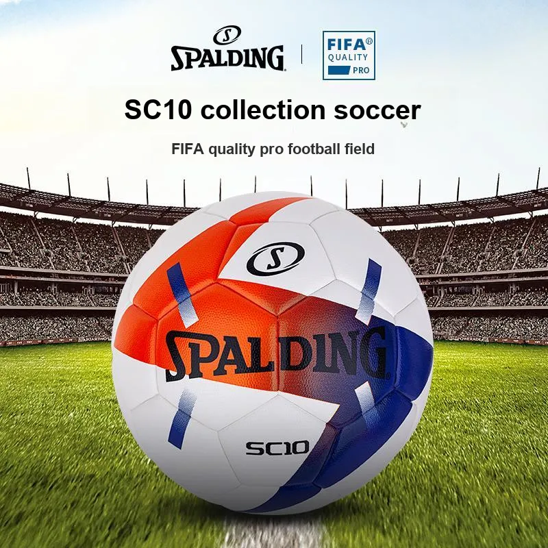 SPALDING SC10 Series Size 5 Soccer PU Seamless Thermal bonding Unisex White-3