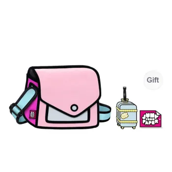 JumpFromPaper Polyester Crossbody Bag Regular Unisex Neon Pink