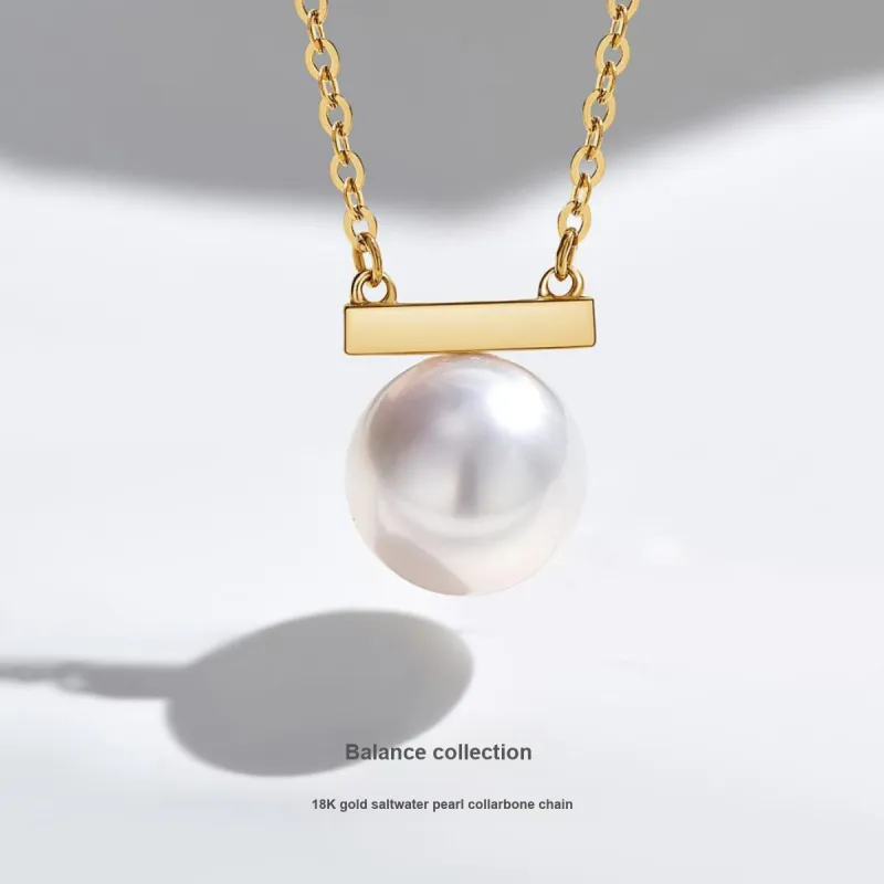 ME LUXE Pearl Pendant, Minimalist Style, Elegant Women's-3