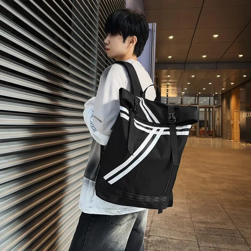 YUANTUZHE Nylon Backpack Regular Men's Black-2