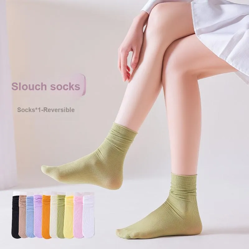 MIIOW Mid Calf Socks Women's Combo Set-9