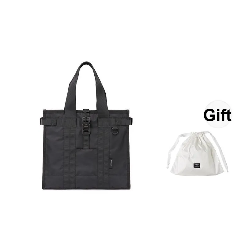 COMBACK Polyamide Tote Bag, Shopping Bag, Handbag Unisex Black-5