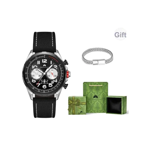 Corriberty Кварцевый механизм тканевый ремешок часы для мужчин черный циферблат