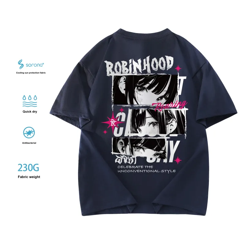 ROBINHOOD T Shirt Unisex Black White Pink-8