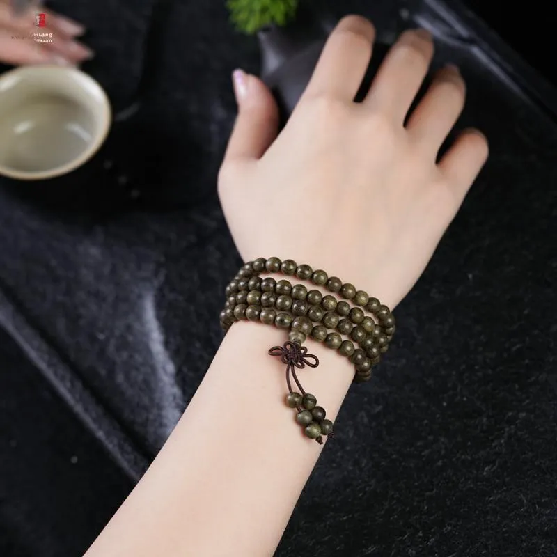 FANGYUANXIAOFU Phoebe Zhennan Minimalist Style Single Wrap Plain Beaded Bracelet Unisex-4