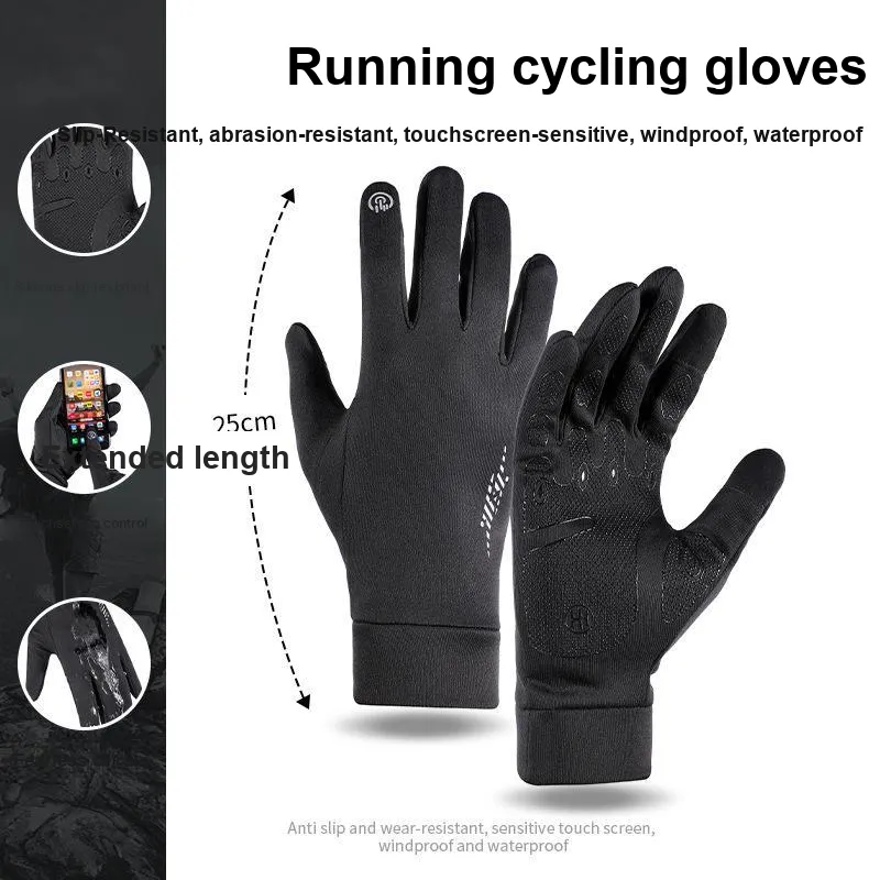 TANLU Riding Equipment Cycling Glove Hiking Mountaineering Mountain Bike Unisex Elastane Polyester Black-1