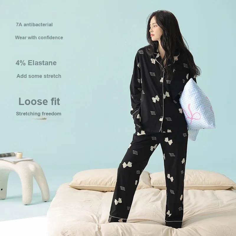 Qin Jing Pajama Set Women's Black-2