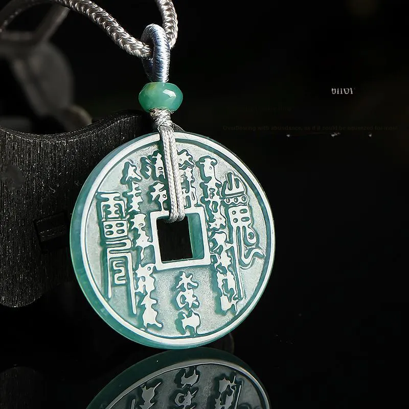 With The Heart Of The Jade Ice Glutinous Necklaces Unisex-5