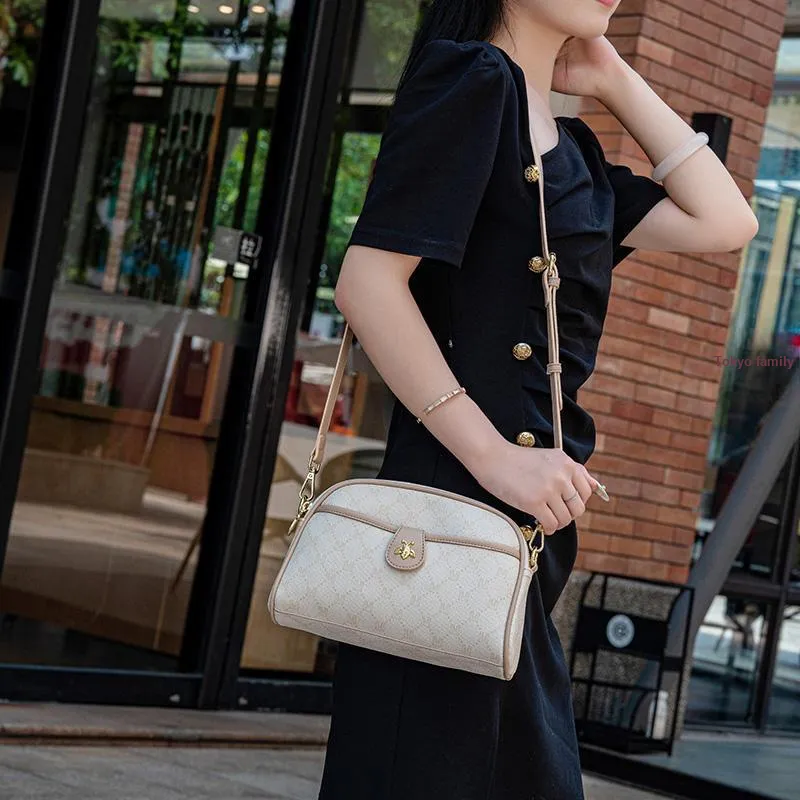 GELANDAI PVC Shoulder Bag Crossbody Bag Women's Ecru/Gray/Coffee-7