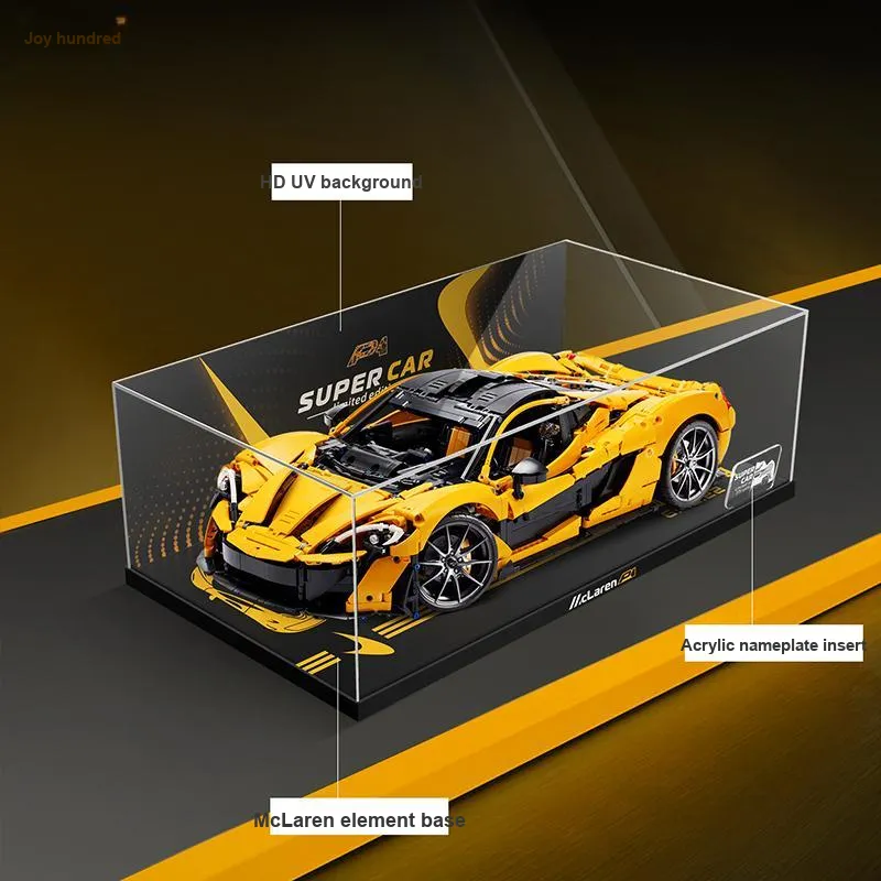 LIGHT YOUR BRICKS LeYiBai Compatibility Building Block 42172 McLaren P1 Racing Storage Box Model Accessories-5