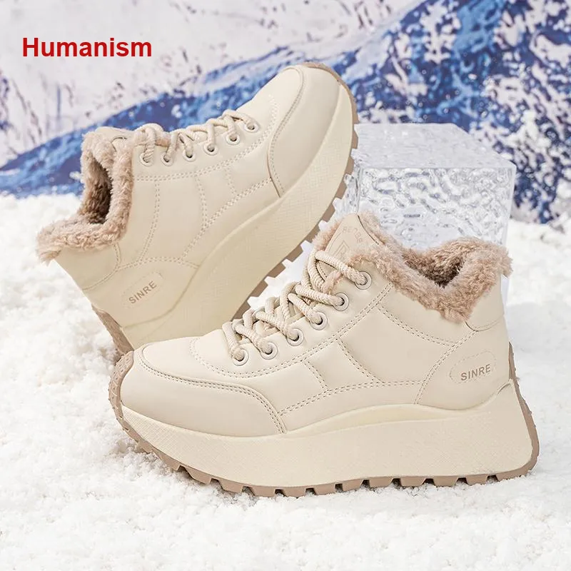 Humanism 1986 Warm Wear-Resistant Lightweight Supportive Height Increasing Mid-Top Padded Skateboard Shoes Women's-7