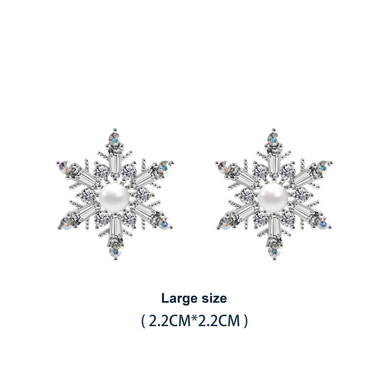 KEYS VIA Copper Alloy Synthetic Cubic Zirconia Faux Pearl Rhinestone Earrings Women's-1