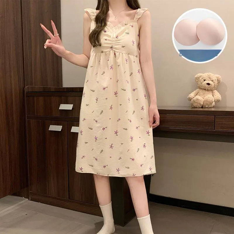 Ta Yan Nightgown Women's Apricot-4