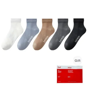 MIIOW Cool One Summer Series Ankle Socks Men's Shopping Bag 5 Pack