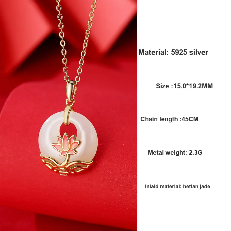 Royal Heaven's Choice Hetian Jade Pendants White Jade/Pale Greenish White Jade Women's-4