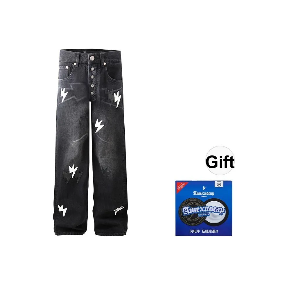 Amexnocap Черные Унисекс Джинсы