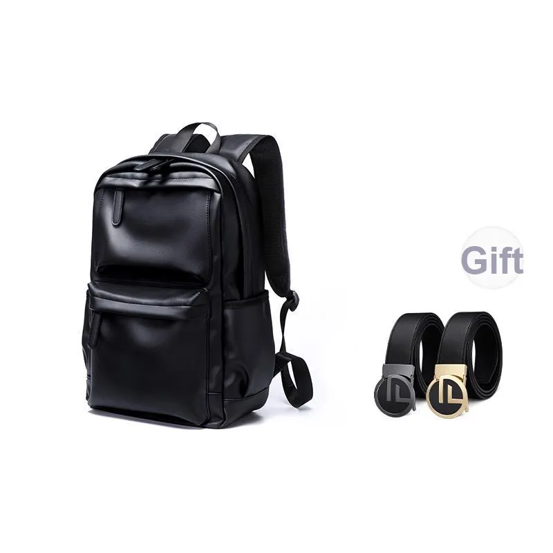 GOLF Leather Backpack Tubas Men's Black
