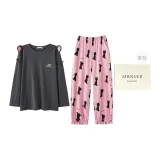 Dark Gray 6701 (Long-Sleeved Top+Pants) Gift Box Set