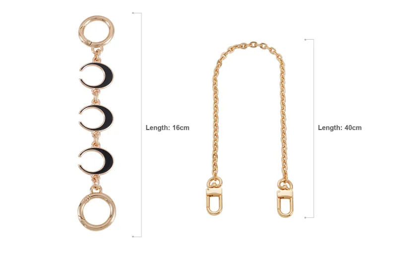 Lan Bao Fan Metal Shoulder Strap, Bag Accessory Women's Gold Tone-24
