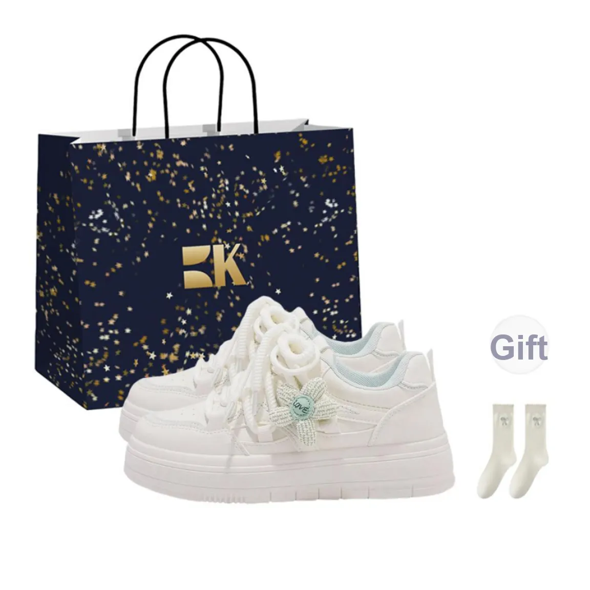 Boldi Kuki Anti Slip Wear Resistant Low Top Skateboard Shoes Women's Shopping Bag