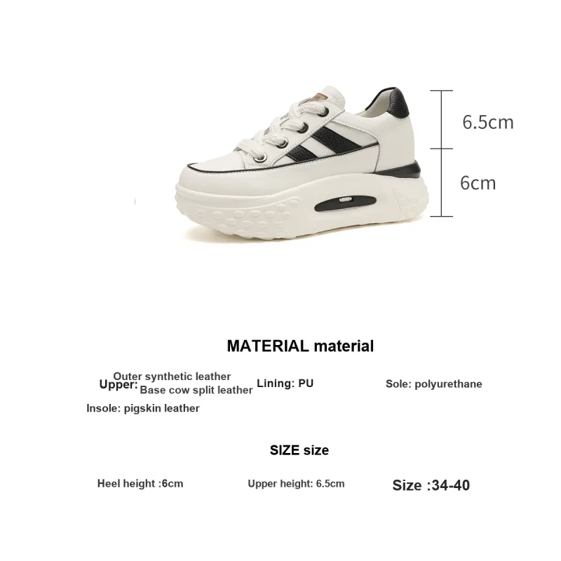 D FUSE SCANDINAVIA Athletic Shoes Lightweight Height Increasing Low Top Skateboard Shoes Women's Beige White Black-6