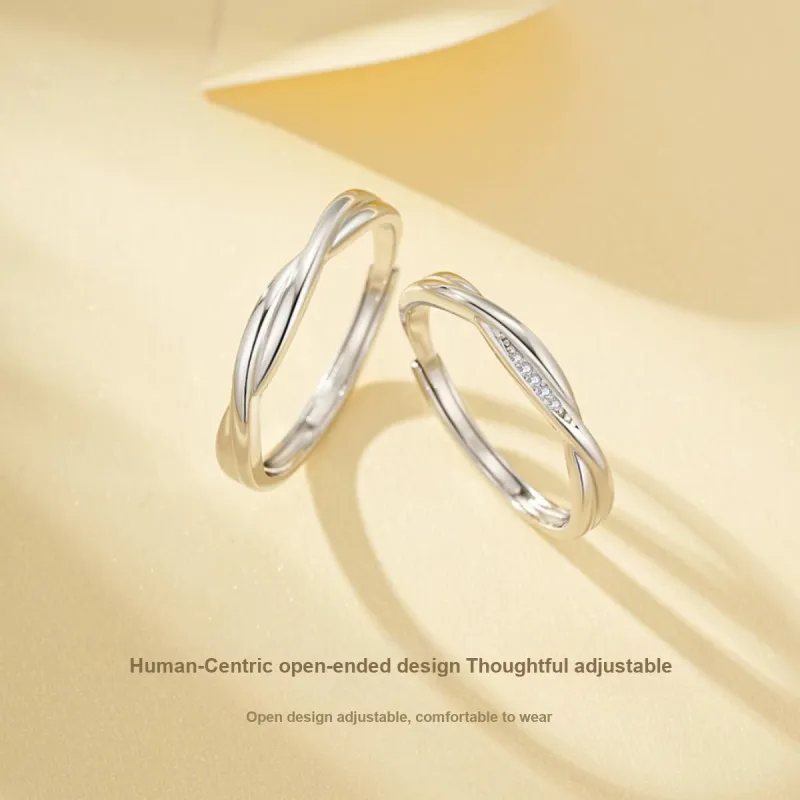 YFANXI 999 Fine Silver Rings Unisex-6