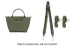 (Forest Green Cow Leather) Adjustable Strap 86-103 Perforated Set