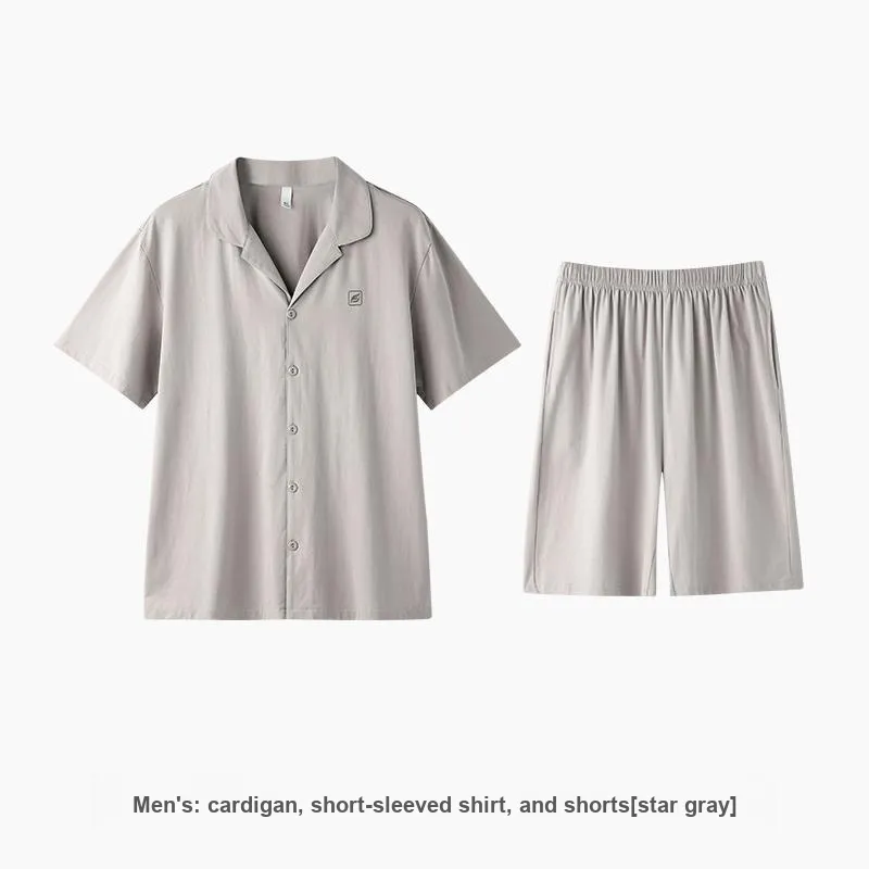 ZAO FU NIAO Pajama Set Men's Star Gray-1