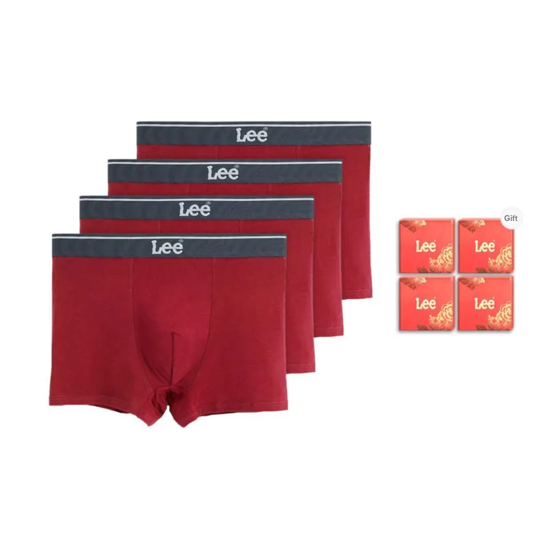 Lee Hui Guang II Generation Underwear Gift Boxes Men's Combo Set Dark Red-12