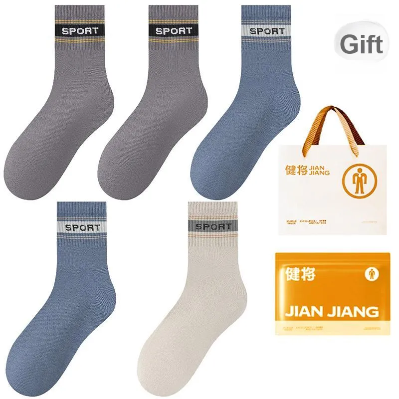 Master Mid Calf Socks Men's Shopping Bag 5 Pack-12