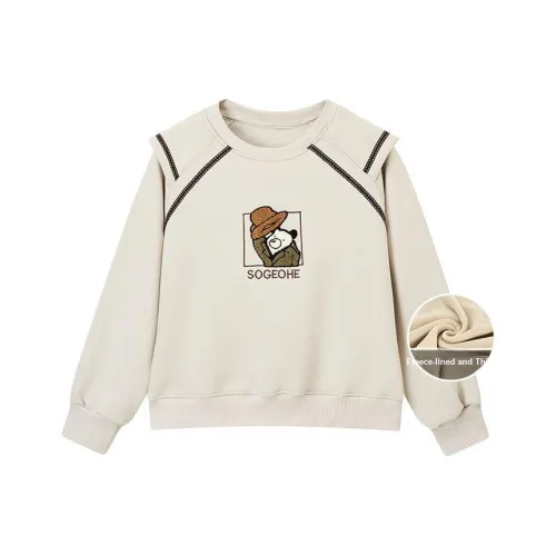 Katie Ermilio Свитшот Женский Кремовый Абрикос