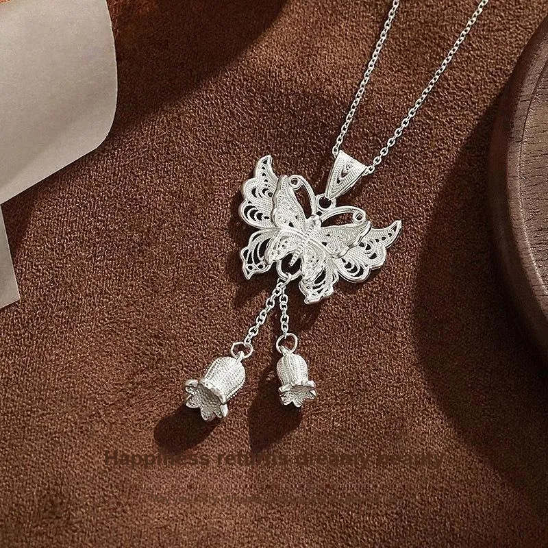 KLFOOK 999 Fine Silver Necklaces Women's-3