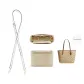 Glacier White Adjustable Strap+Beige Felt Liner