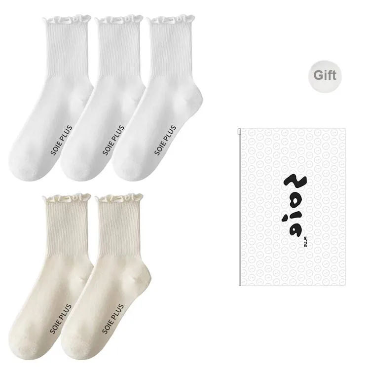 SOIE Mid Calf Socks Women's Shopping Bag Combo Set-10