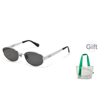 Fakeme Β Titanium Oval Sunglasses Unisex