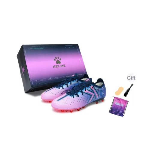 KELME Ji Di 5,0 MG MULTI Ground Амортизация Поддержка Футбольные бутсы Унисекс Темно-синий Неон Розовый