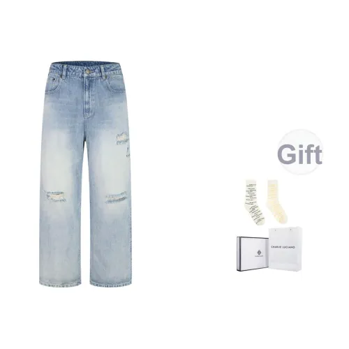 Charlie Luciano Blue Box + Socks Color Random Style Unisex Jeans Чарли Luciano Синий Коробка + Носки Цвет Случайный Стиль Унисекс Джинсы