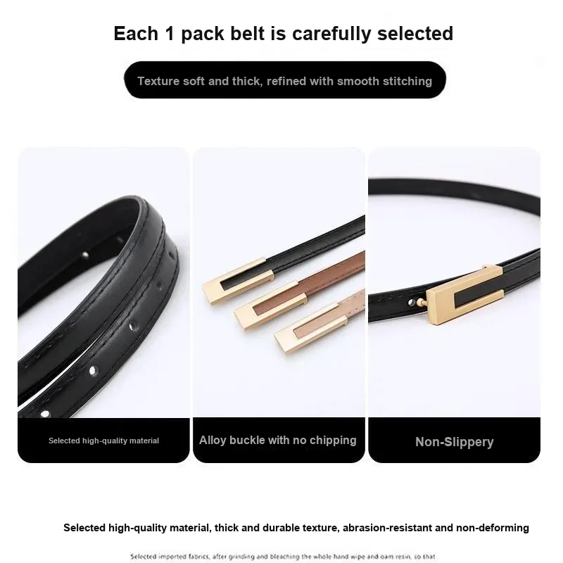 TUCANO Cow Split Leather Belts Women's 1.4CM-6