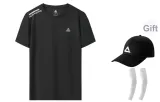 Black T-Shirt (Comes with Black Hats & Caps+White Cooling Arm Sleeves)