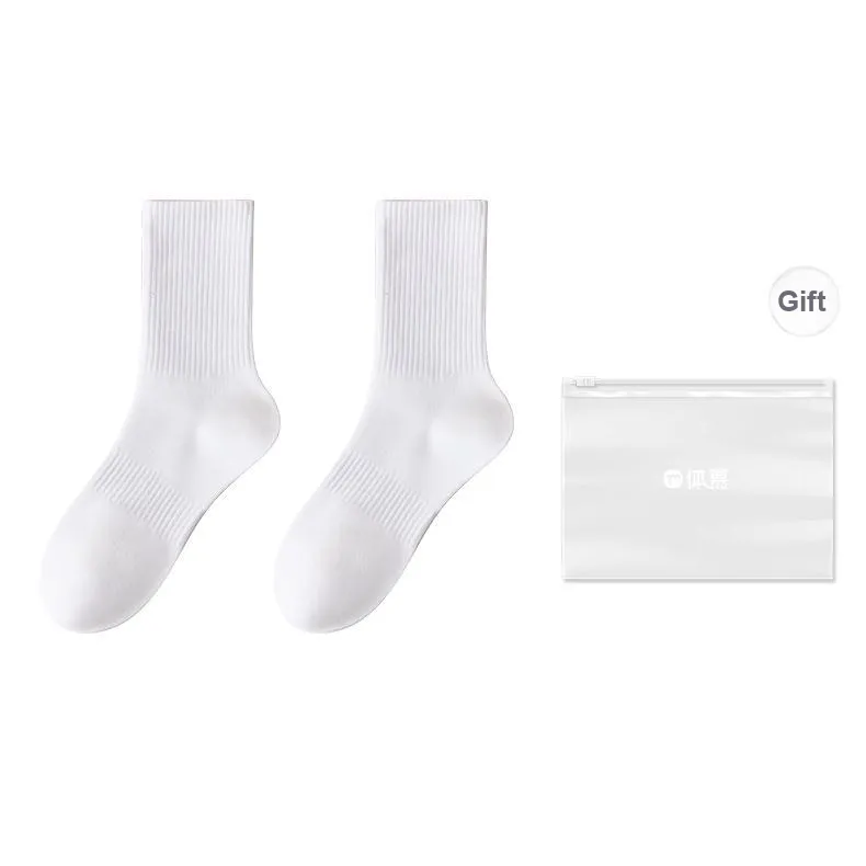 Temooues Mid Calf Socks Unisex Shopping Bag 2 Pack-20