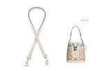 Off White 1.1 Wide Litchi Pattern Gold Buckle 65cm [Suitable for Dempsey Bucket Bags]