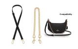 [Leather Strap]Crossbody 90-120cm+Decorative Chain 55cm