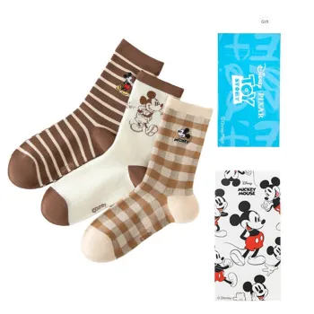Disney Mickey Series Mid Calf Socks Unisex Box 3 Pack