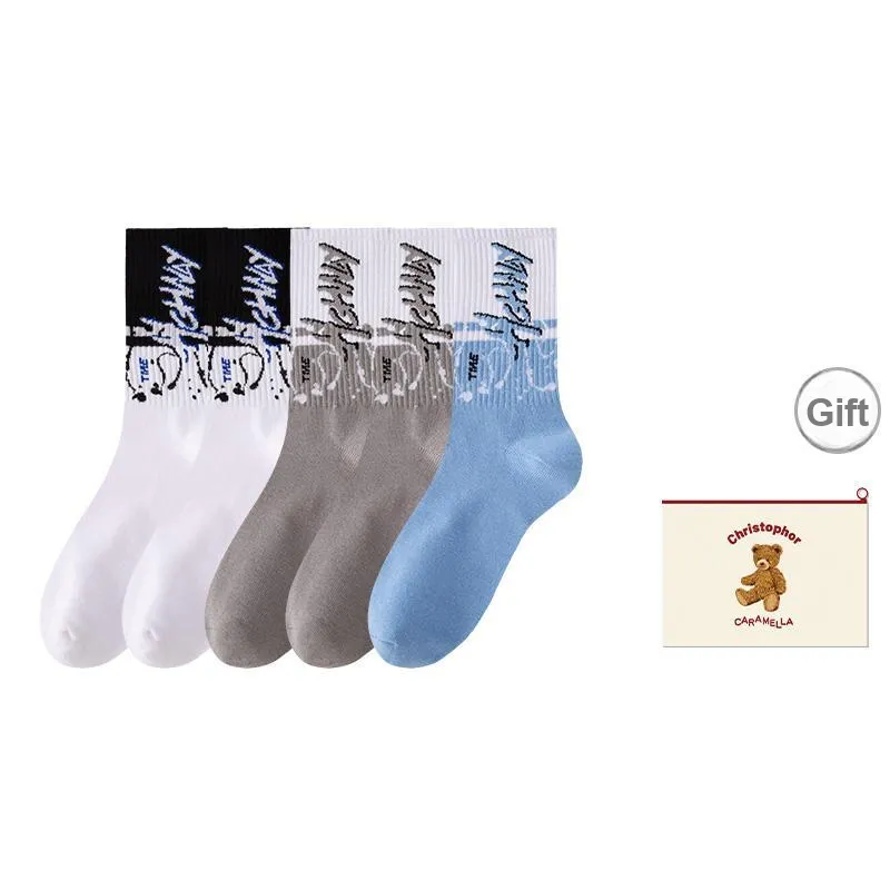 Caramella Mid-Calf Socks Men's Shopping Bag Combo Set-7