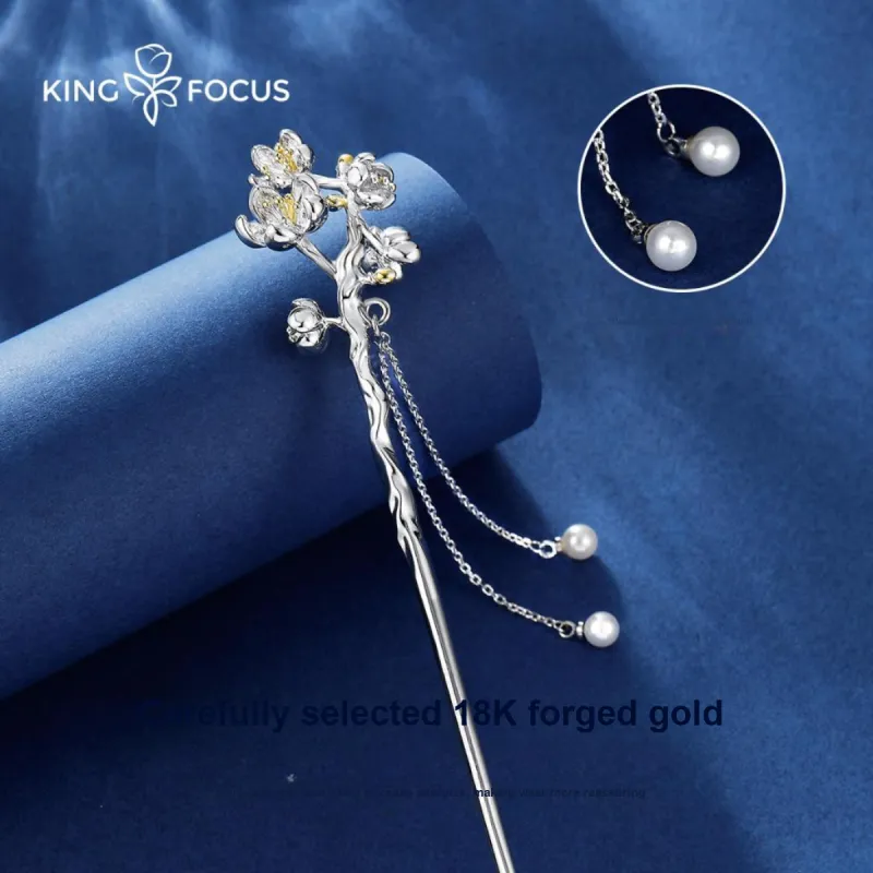 KINGFOCUS Shell Pearl Hairpins Women's-3