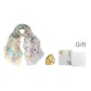 Light Yellow+Lily of The Valley Limited Mother's Day Silk Scarf with Button Box