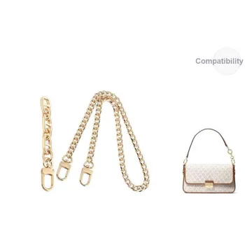 Ingenuity Handmade Metal Bag Accessory Women's Gold Tone/White